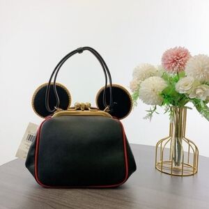NWT COACH Disney Mickey Mouse X Keith Haring Kisslock Leather Bag Crossbody